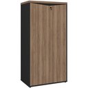 Ver imagem 1 de Armário para Escritório 160cm 02 Portas com Chave Unik A02 Nogal Preto - Lyam Decor