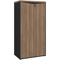 Armário para Escritório 160cm 02 Portas com Chave Unik A02 Nogal Preto - Lyam Decor - 1 Armário para Escritório 160cm 02 Portas com Chave Unik A02 Nogal Preto - Lyam Decor - 1