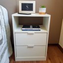 Ver imagem 2 de Mesa de Cabeceira 60cm com Duas Gavetas 100% MDF Enviamos Montado
