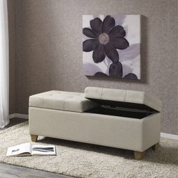 Recamier Bau Madri 1,20m Suede Cinza - Inova Decor Inova Decorações - 5