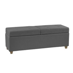 Recamier Bau Madri 1,20m Suede Cinza - Inova Decor Inova Decorações - 3