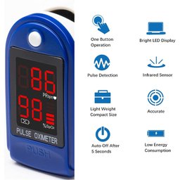 Oxímetro Digital De Dedo Aparelho Para Medir Saturação De Oxigênio E Pulso - 5