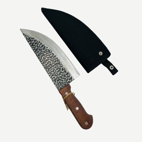 Faca Artesanal Churrasco 8" Marrom Clássica
