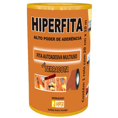 Fita Asfáltica Terracota Autoadesiva 20CMX10MT Hiperfita