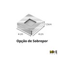 Ver imagem 2 de Spot Led Quadrado --sobrepor Embutir P/móveis Nichos Closets:branco Quente/cromo