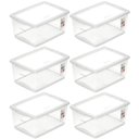 Ver imagem 1 de Kit 6 Caixas Organizadoras com Tampa 7,5l Empilháveis Ordene Maquiagem Brinquedos