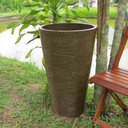 Ver imagem 3 de Kit 2 Vaso Planta 75x50 Redondo Cônico Polietileno BGPLASTICOS MARROM CAFE 003