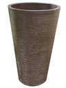 Ver mais imagens de Kit 2 Vaso Planta 75x50 Redondo Cônico Polietileno BGPLASTICOS MARROM CAFE 003