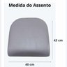Kit 6 Cadeiras Cozinha Aço Tubolar Confortável Jantar Preto e Branco Tecido Liso - 3