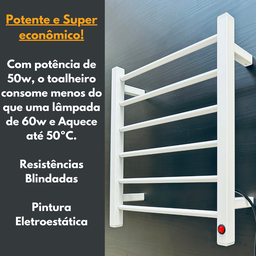 Toalheiro Térmico Concept Branco 220v - Fio Lado Direito - 2