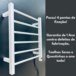Toalheiro Térmico Concept Branco 220v - Fio Lado Direito - 3