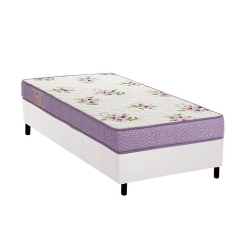 Conjunto Box Solteiro: Colchão Espuma Ortobom D23 Physical Super Resistente Bordado + Base Crc