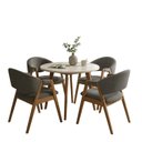 Ver imagem 2 de Conjunto Mesa Freijó 90cm & 4 Cadeiras Lithi Design Sofisticado