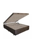 Ver imagem 2 de Base Box Baú Viúva Luxo Blindado NK Camas Suede Marrom 41x128x188