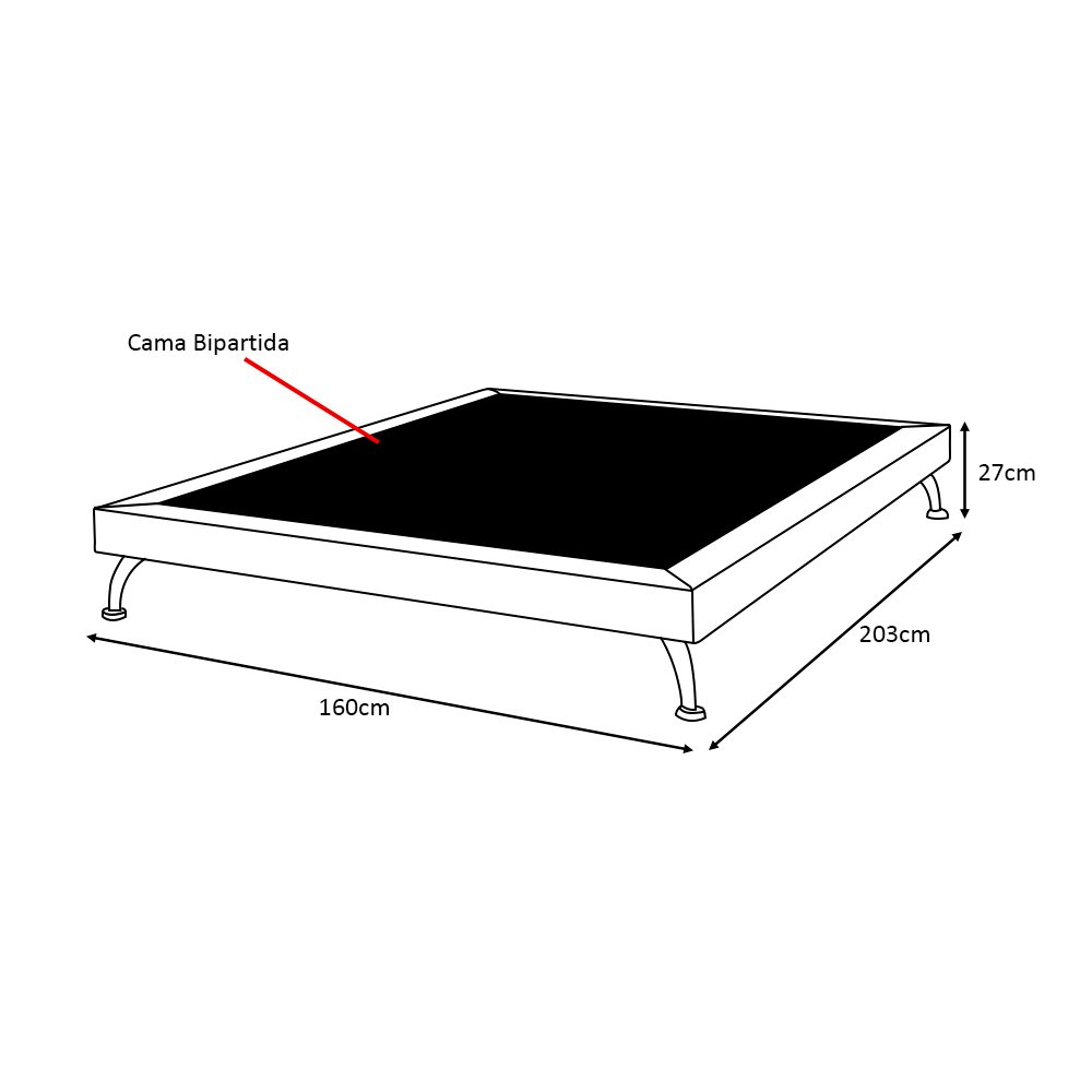 Base Cama Box Queen Casal Japonesa 160cm em Veludo Cinza - 3