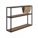 Ver imagem 3 de Mesa Lateral com Revisteiro Industrial Steel Quadra 