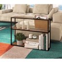 Ver imagem 1 de Mesa Lateral com Revisteiro Industrial Steel Quadra 
