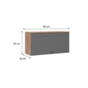 Ver imagem 2 de Armário Aéreo Bella 1 Porta Nog/cinza 80 Cm Carraro
