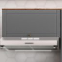 Ver imagem 1 de Armário Aéreo Bella 1 Porta Nog/cinza 80 Cm Carraro