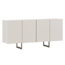 Ver imagem 4 de Aparador Buffet para Sala de Jantar 4 Portas 160cm Pés Industrial Benita N01 Off White Champanhe -