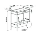 Ver imagem 3 de Carrinho Chá/Bar Industrial Steel Quadra Marrom/Artesano
