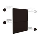 Ver imagem 3 de Cabeceira Estofada Solteiro Luna 90cm Suede Marrom