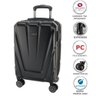 Mala de Bordo Pequena Expansivel em Policarbonato Samsonite Vegas Cadeado Tsa e Rodas Duplas Preta P - 6