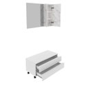 Ver imagem 3 de Kit Lavabo com Gaveteiro e Espelheira Branco Tecno Mobili