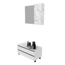 Ver imagem 2 de Kit Lavabo com Gaveteiro e Espelheira Branco Tecno Mobili