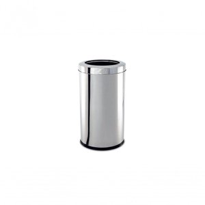 Lixeira Inox com Aro 21,2 Litros Decorline Ø 25 X 46 Cm