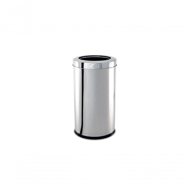 Lixeira Inox com Aro 21,2 Litros Decorline Ø 25 X 46 Cm