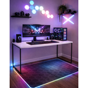 Ver imagem 1 de Mesa Gamer Diretor Pés de Ferro Computador Setup Gamer 150x60cm - JM3 Móveis:Branco/Preto