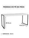 Ver imagem 4 de Mesa Gamer Diretor Pés de Ferro Computador Setup Gamer 150x60cm - JM3 Móveis:Branco/Preto