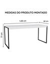 Ver imagem 5 de Mesa Gamer Diretor Pés de Ferro Computador Setup Gamer 150x60cm - JM3 Móveis:Branco/Preto