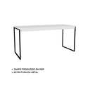 Ver imagem 3 de Mesa Gamer Diretor Pés de Ferro Computador Setup Gamer 150x60cm - JM3 Móveis:Branco/Preto