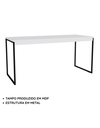 Ver imagem 3 de Mesa Gamer Diretor Pés de Ferro Computador Setup Gamer 150x60cm - JM3 Móveis:Branco/Preto