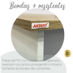 Escrivaninha Retrô em L para Escritório e Home Office com 2 Gavetas e 5 Nichos Gold - 16