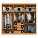Ver imagem 3 de Guarda Roupa Roupeiro Venice 6 Portas 4 Gavetas Cinamon Touch Off White Demóbile