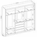 Ver imagem 2 de Guarda Roupa Roupeiro Venice 6 Portas 4 Gavetas Cinamon Touch Off White Demóbile