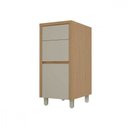 Ver imagem 1 de Balcão 3 Gavetas Nesher Condessa 40cm MDF Carvalho-Greige