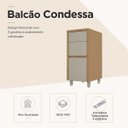 Ver imagem 4 de Balcão 3 Gavetas Nesher Condessa 40cm MDF Carvalho-Greige