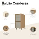 Ver imagem 5 de Balcão 3 Gavetas Nesher Condessa 40cm MDF Carvalho-Greige