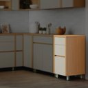 Ver imagem 1 de Balcão 3 Gavetas Nesher Condessa 40cm MDF Carvalho-Greige