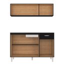 Ver imagem 3 de Armário Aéreo com Balcão Gabinete de Pia 120cm sem Tampo Classic P11 Preto - Mpozenato