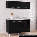 Ver imagem 2 de Armário Aéreo com Balcão Gabinete de Pia 120cm sem Tampo Classic P11 Preto - Mpozenato