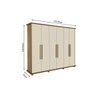 guarda roupa casal com 6 porta 8 pes de madeira com 275CM / 65CM profundidade - 3