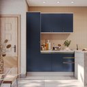 Ver imagem 1 de Armário de Cozinha Compacta 100% Mdf 170cm Branco/azul Profundo Celeste Kappesberg