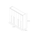 Ver imagem 3 de Guarda Roupa Casal Sevilla C/ 6 Portas e 8 Gavetas Branco/neve - Tcil Móveis