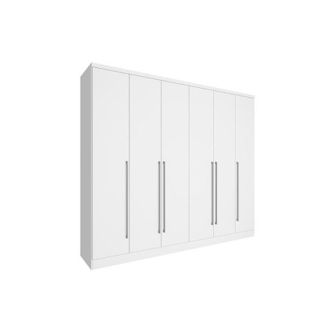 Guarda Roupa Casal Sevilla C/ 6 Portas e 8 Gavetas Branco/neve - Tcil Móveis