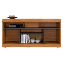 Ver imagem 3 de Rack Bancada Yara e Painel para Tv Suspenso Maia com Mesa de Centro Jeri Noce Milano Preto Acetinado